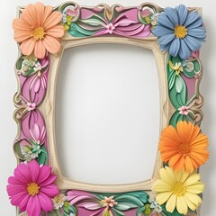 Obraz premium Hand drawn art nouveau frame design