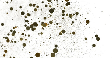 Sparkling Jubilation: Breathtaking 3D Illustration of Sparkling gold Confetti Celebration