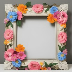 Hand drawn art nouveau frame design