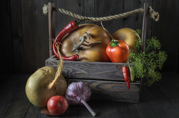 Vegetables in a group