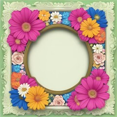Fototapeta premium Hand drawn art nouveau frame design