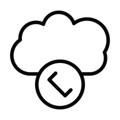 Cloud Computing Icon Outline Style. Editable Stroke Icon.