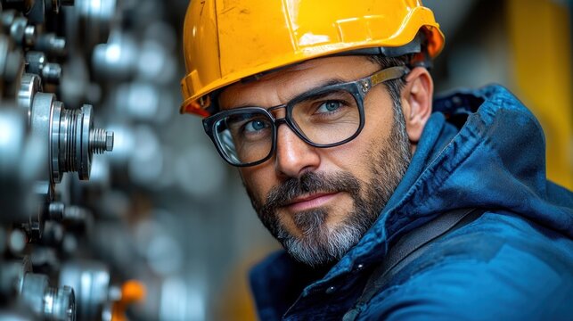 Skilled machinist working with metal parts on a lathe, representing the blend of traditional craftsmanship and modern machinery in industrial work