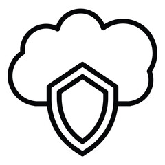 Cloud Computing Icon Outline Style. Editable Stroke Icon.