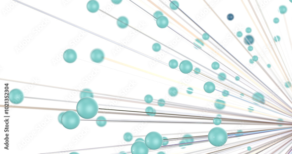 Leinwandbilder Abstract digital connection dots and lines. Technology background. Network connection structure. Plexus effect. 3d