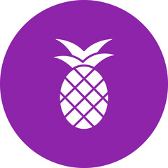 pine apple colorful vector icon of summer 