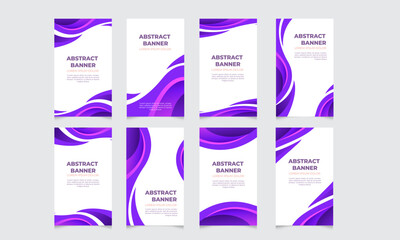 Abstract wave banners Vector illustration. Stand banner, Roll banner. Template brochure, flyer,business card