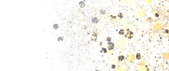 Radiant Revelry: Enthralling 3D Illustration of Shining gold Confetti