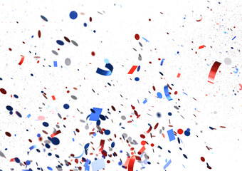 Confetti - Festive background with confetti in the shape of Confetti in the color of the American...