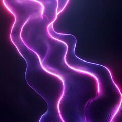 Naklejka premium Abstract glowing waves in vibrant colors, creating a dynamic and futuristic visual effect.