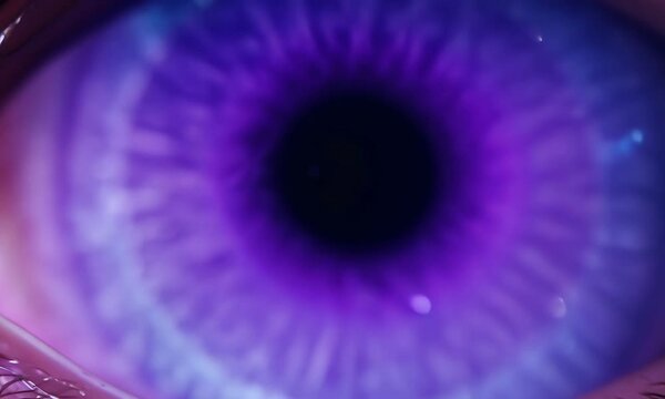 colored purple human eye texture background