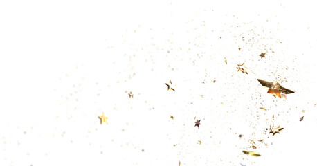 Enchanting 3D Gold Stars Rain: A Celestial Delight for the Eyes