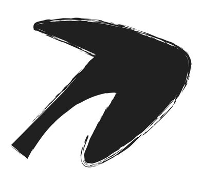recommend clip art: Grungy paint brush hand drawn arrow doodle collection in thin black stokes isolated on white background