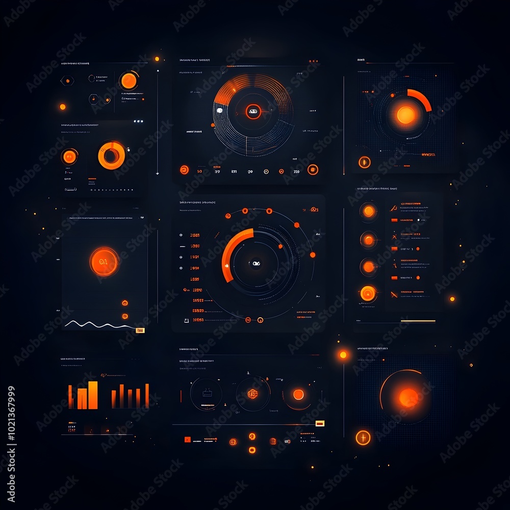 Poster sleek and futuristic technology interface showcasing advanced digital data analytics visualization i
