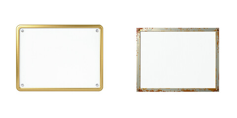 metallic frame and background for design, texture isolated on white