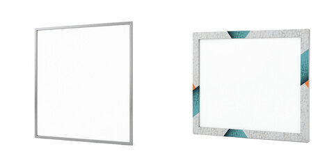 art frame and background for design, in an angle, texture isolated on white