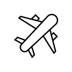 Plane line icon vector 