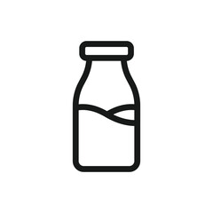 Milk bottle icon vector 