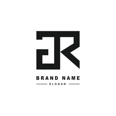 Abstract monogram logo letter GR for initial 