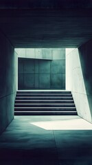 Obraz premium Modern Concrete Architecture Staircase