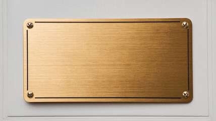 Blank Brass Plaque with Screws   Metal Sign  Nameplate  Business  Decor