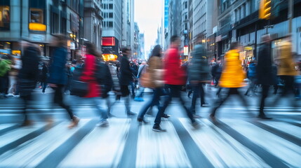 Vibrant Urban Life as a Symphony of Motion and People