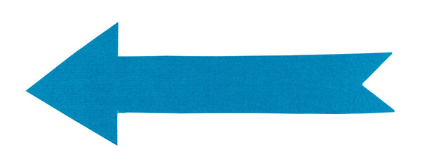 blue paper in an arrow shape, frame for text or quote, grunge textured sign, label, banner paper...