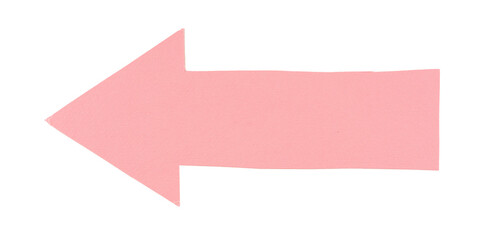 pink paper in an arrow shape, frame for text or quote, grunge textured sign, label, banner paper...