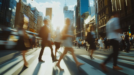 Vibrant Urban Life as a Symphony of Motion and People