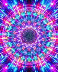 Vibrant kaleidoscope of colorful geometric patterns.