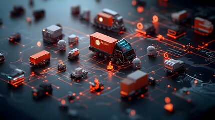 Streamlining Worldwide Supply Chain with an AI Powered Global Logistics Network Featuring Intricate Digital Infrastructure Automated Transportation