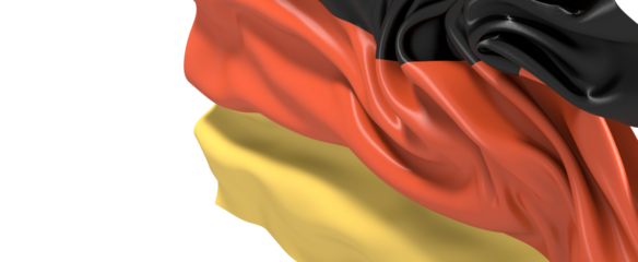 The German flag waves proudly its colors vibrant and bold
