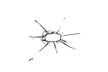 Texture of broken glass on a transparent background