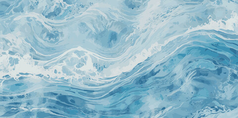 Obraz premium Abstract watercolor soft blue print sea water ocean background. Soft blue sea watercolor liquid fluid texture background.