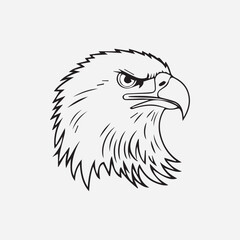 Obraz premium eagle silhouette vector illustration svg file