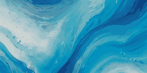 Art teal soft blue sea water ocean wavy and silver marble texture background. Water  ocean wave white and soft blue aqua, teal and marble texture. © Vactor Viky