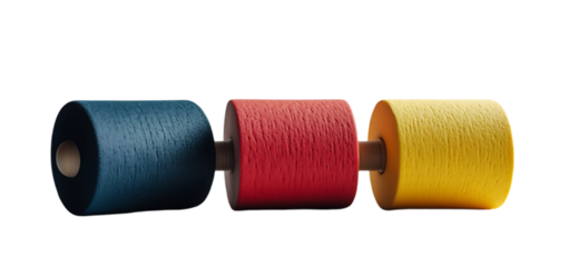 three set of Foam Roller isolated transparent background