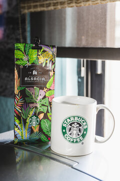 Bolsa de Caf&eacute; Hacienda Alsacia, Costa Rica Starbucks  y tasa de starbucks.