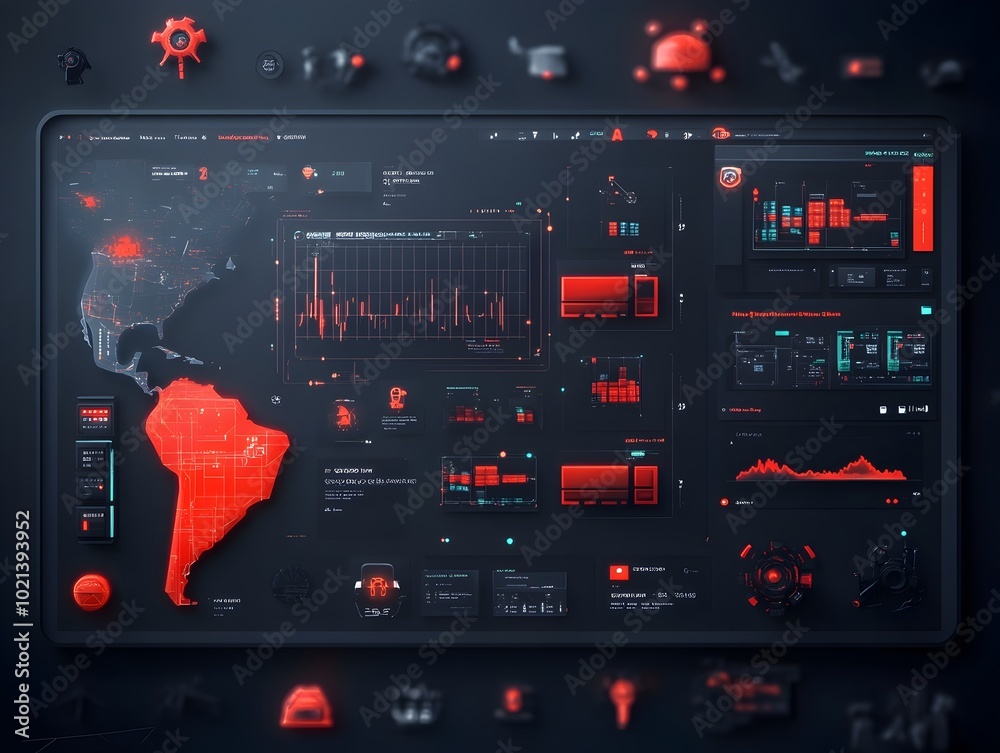 Poster cutting edge ai powered logistics system optimizing global shipping networks and transportation hubs