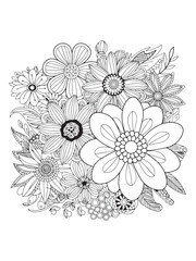Vintage floral pattern with seamless flower design