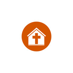 Church flat icon isolated on transparent background