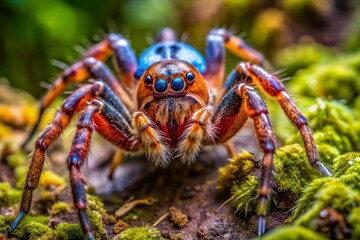 European Cave Spider in Natural Habitat: Fascinating Arachnid with Unique Features Captured in Stunning Detail