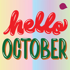 Hello october design abstract vector background