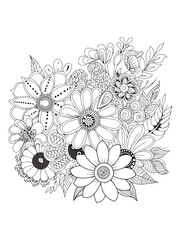 Elegant vintage floral pattern with seamless decorative flower design