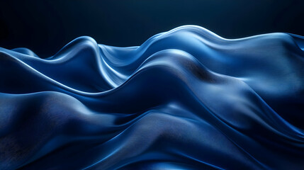 Obraz premium Abstract Blue 3D Wavy Background