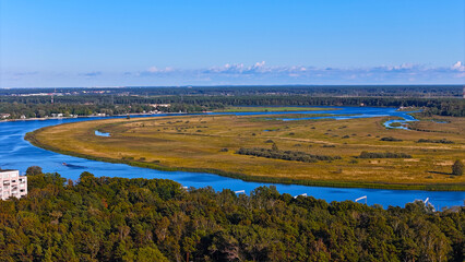 Riga Jūrmala Latvia landscape beach panoramic drone aerial view