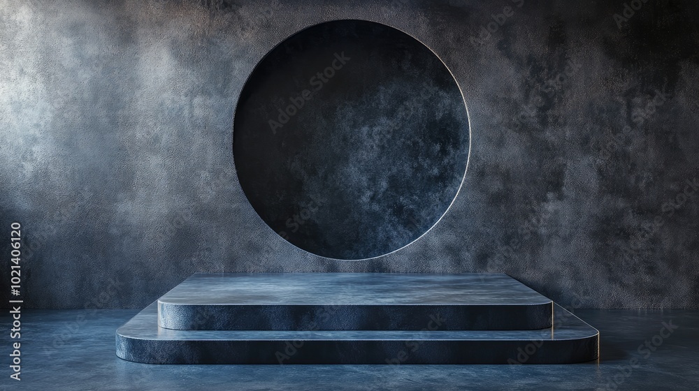 Poster 3D rendering of an abstract podium for product display and presentation background
