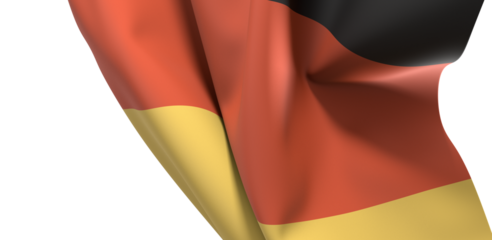 A flowing German flag