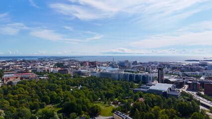 Obraz premium Helsinki Finland city aerial drone view