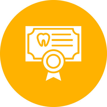 deploma dental health vector icon for business uses 